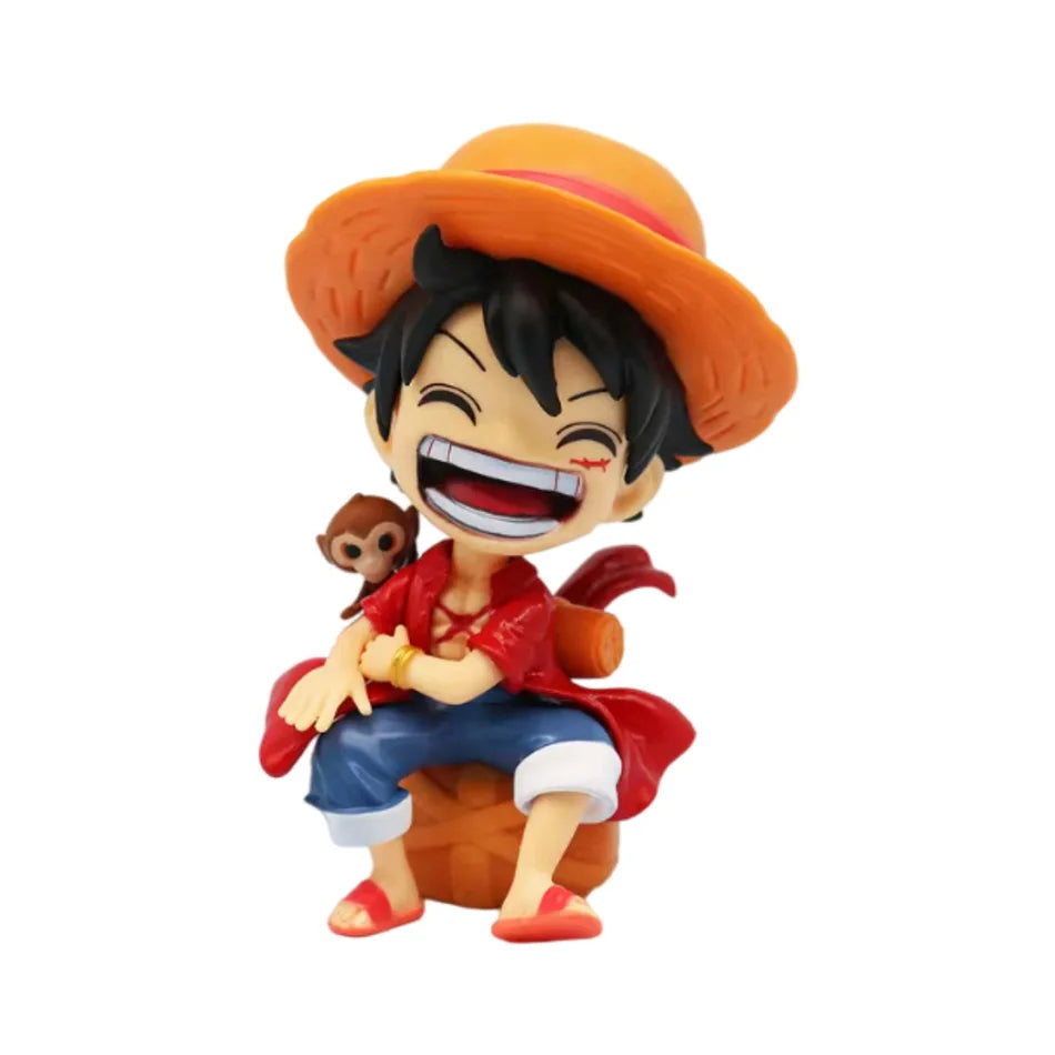 Luffy One Piece Sitting Laughing Chibi Figure