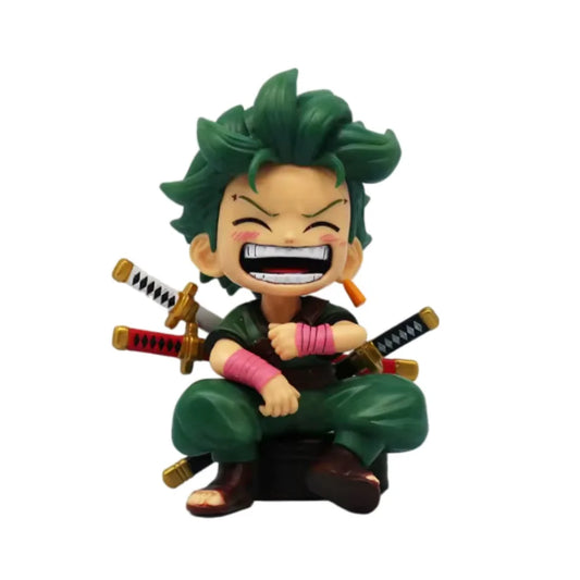 Zoro One Piece Sitting Laughing Chibi Figure