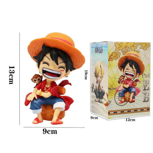 Luffy One Piece Sitting Laughing Chibi Figure